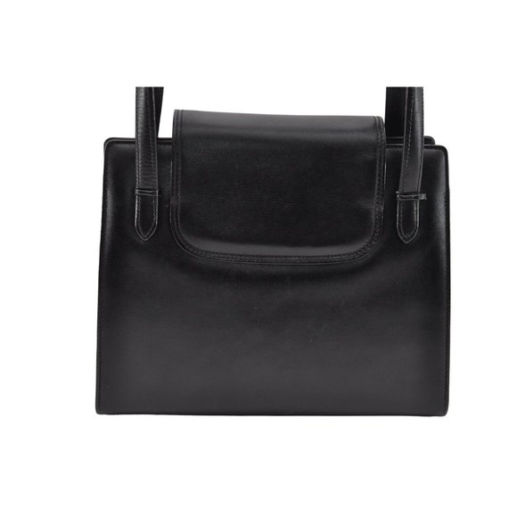 Gucci black leather top handle Kelly bag with blue lapis - Picture 7 of 16